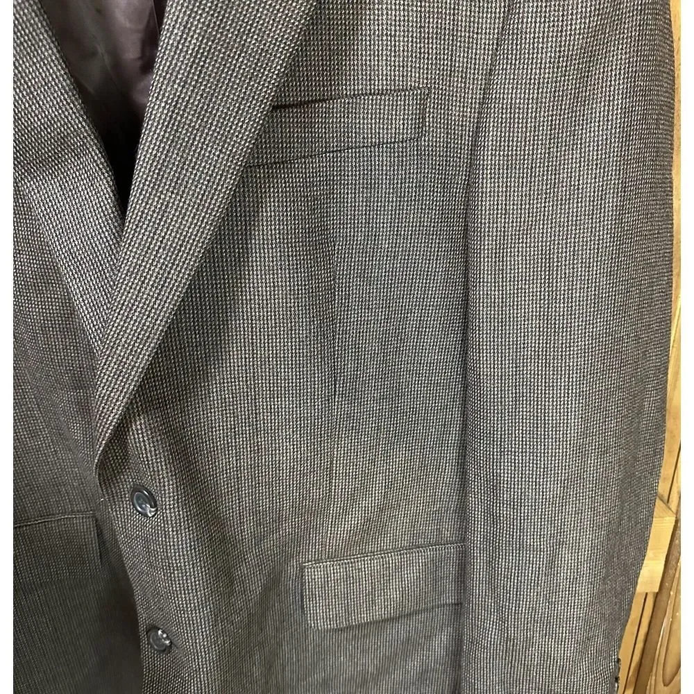 Chaps Ralph Lauren‎ Blazer Sport Coat Mens 44L Brown Wool Two Button Suit Jacket